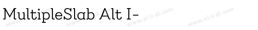 MultipleSlab Alt I字体转换